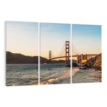 Obraz na płótnie 120x80 - Statek na morzu - Golden Gate, most