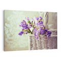 Obraz na płótnie 120x80 - Kwiatowy koszyk - kwiaty, koszyk