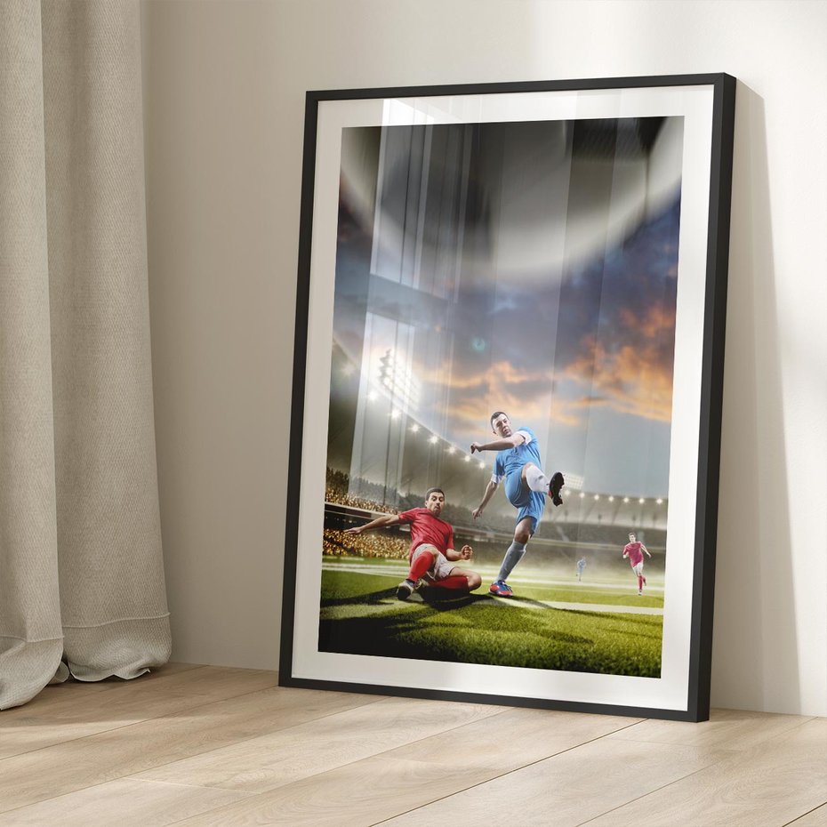 Plakat bez ramy 30x40 - Ekscytacja Sportowego Świata - gol, mecz