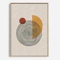 Obraz w ramie 50x70 - Odbicia Wyobraźni - nowoczesna sztuka, minimalizm - rama drewno