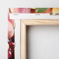 Obraz na płótnie 60x60 - brzoskwinie i wiśnie - owoce, brzoskwinie