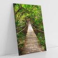 Obraz na płótnie 80x120 - Przez Dżunglę - most, linowy