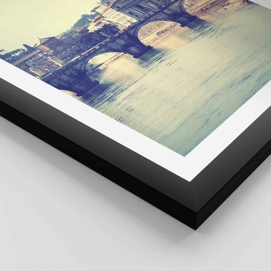 Plakat w ramie 30x40 - Urok włoskiego miasta - Włochy, miasto - rama czarna