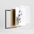 Plakat w ramie 50x70 - Delikatny Urok - lawenda, kwiaty - rama czarna