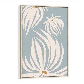 Obraz w ramie 80x120 - Kwiatowe Kształty - kwiaty, nowoczesne i minimalistyczne - rama drewno
