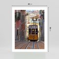 Plakat bez ramy 40x50 - Lizbońskie tramwaje - podróż w czasie - Lizbona, tramwaj