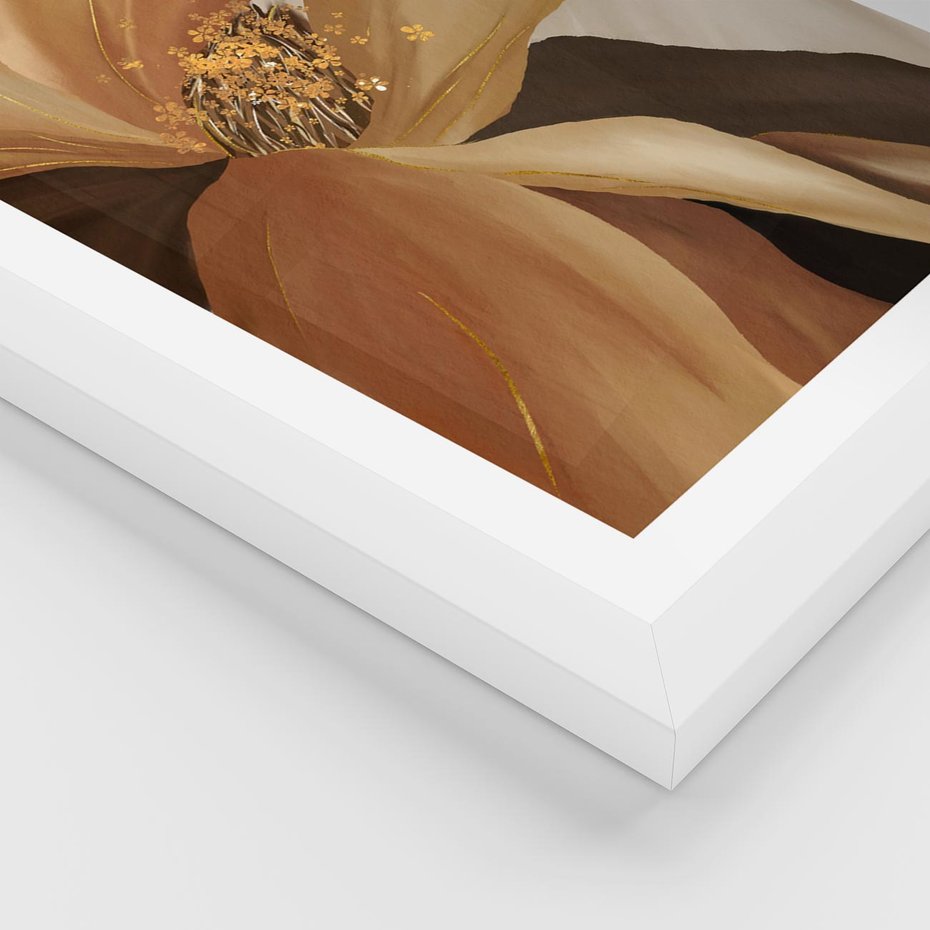 Plakat w ramie 50x70 - Wyraz Luksusu - sztuka, nowoczesna - rama biała