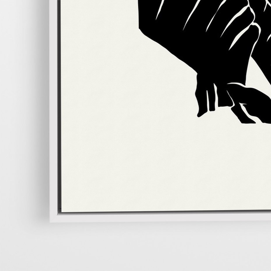 Obraz w ramie 50x70 - Rytmy roślinnego życia - nowoczesna sztuka, minimalistyczny styl - rama biała