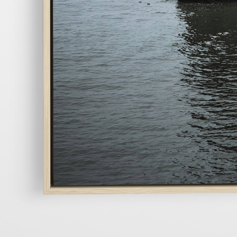 Obraz w ramie 70x100 - Mistyczna Aura - morze, mgła - rama drewno