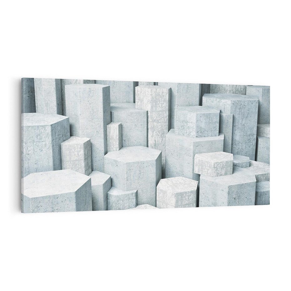 Obraz na płótnie 140x70 - Wymiarowe abstrakcje ożywiające przestrzeń - 3D, abstrakcja