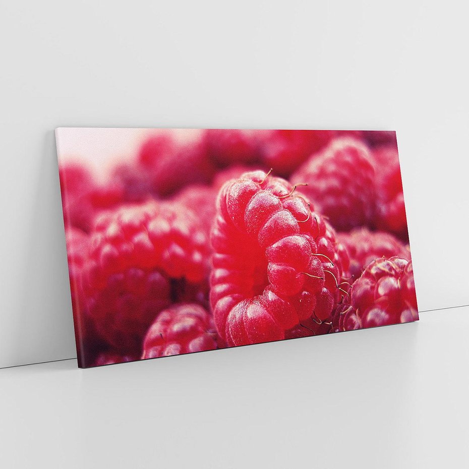 Obraz na płótnie 120x60 - Maliny Soczysta Eksplozja - maliny, owoce