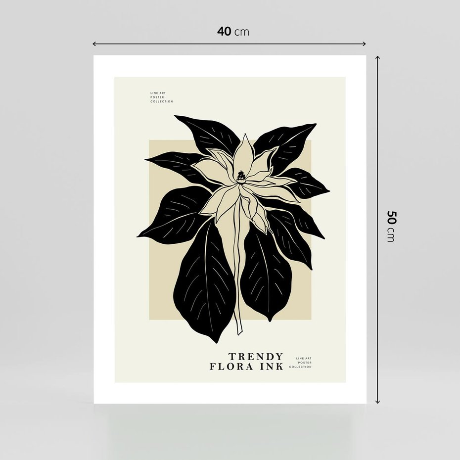 Plakat bez ramy 40x50 - Melancholia przerywanych linii - wiaty, typografia