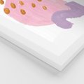 Plakat w ramie 30x40 - Migoczące Pastelowe Kształty - akwarela, minimalizm - rama biała