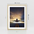Plakat w ramie 30x40 - Podróż samolotem w pejzaż - samolot, podróż - rama drewno