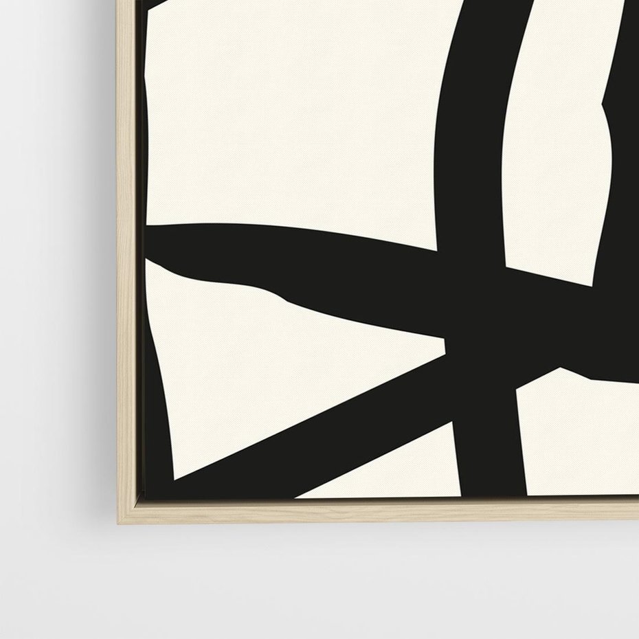 Obraz w ramie 50x50 - Impresje Wymiaru - linie, abstrakcja - rama drewno