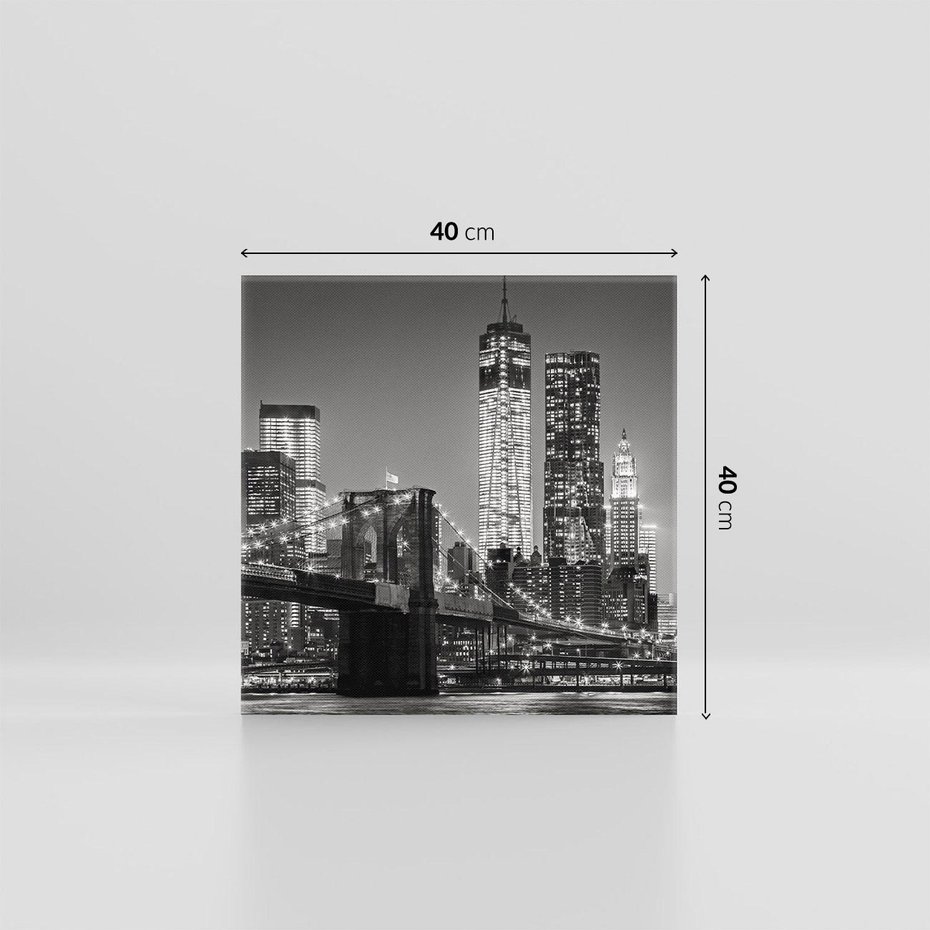 Obraz na płótnie 40x40 - Most nad Manhattańskim Skarbem - most, Nowy Jork