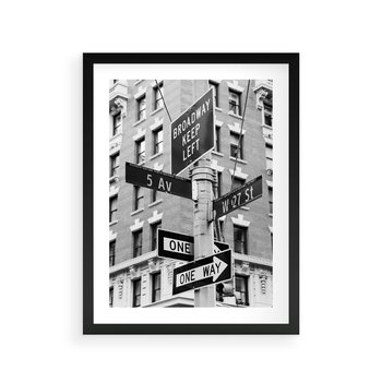 Plakat w ramie 30x40 - Nowojorska Droga - nowy jork, fotografia - rama czarna