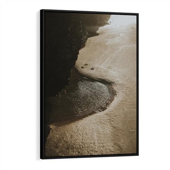 Obraz w ramie 50x70 - Relaksujący Raj - plaża, morze - rama czarna