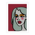 Plakat bez ramy 21x30 - Ekspresja Linii - nowoczesny plakat, mocna linie