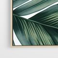 Obraz w ramie 80x120 - Ruchome liście czasu - liście palmy, tropikalne - rama drewno