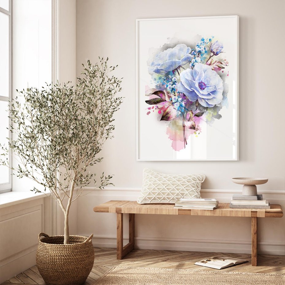 Plakat bez ramy 21x30 - Kolorowa Ekspresja - kwiaty, graficzne