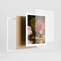 Plakat w ramie 40x50 - Światło Świecących Kwiatów w Spa - spa, świaca - rama biała