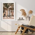 Plakat w ramie 30x40 - Surfingowy Raj - deski surfingowe, na plaży - rama biała