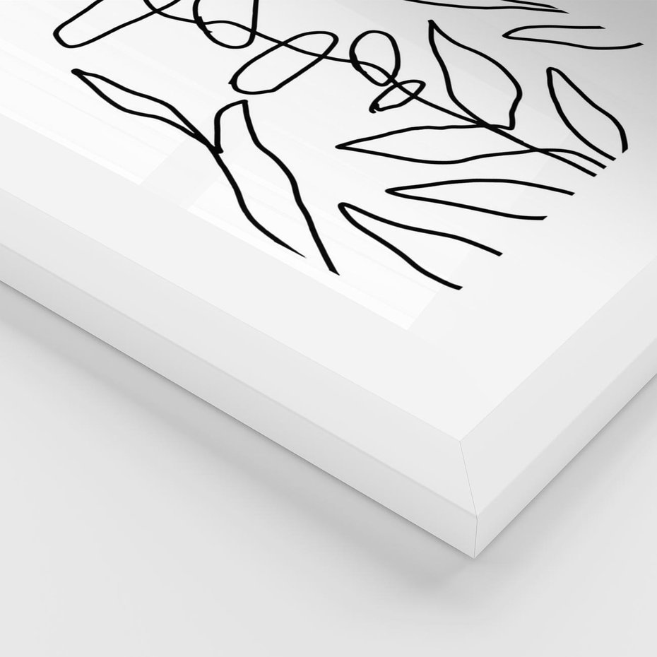 Plakat w ramie 30x40 - Konturem Naznaczone - mroczna sztuka, minimalizm - rama biała