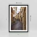 Plakat w ramie 50x70 - Magiczne widoki - uliczka, perspektywa - rama czarna
