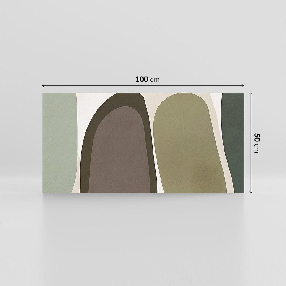 Obraz na płótnie 100x50 - Fale w Zieleni - abstrakcyjne kształty, zgaszona zieleń