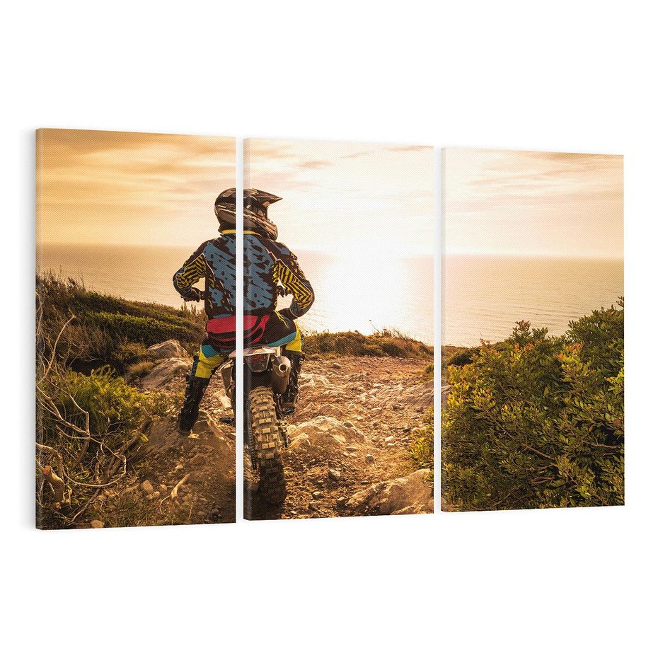 Obraz na płótnie 120x80 - Pasja i Dynamika - motocykl, cross