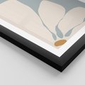 Plakat w ramie 30x40 - Pastelowe Marzenia Kwiatów - kwiaty, nowoczesne i minimalistyczne - rama czarna