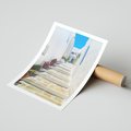 Plakat bez ramy 30x40 - Urok Greckiej Uliczki - grecka, uliczka