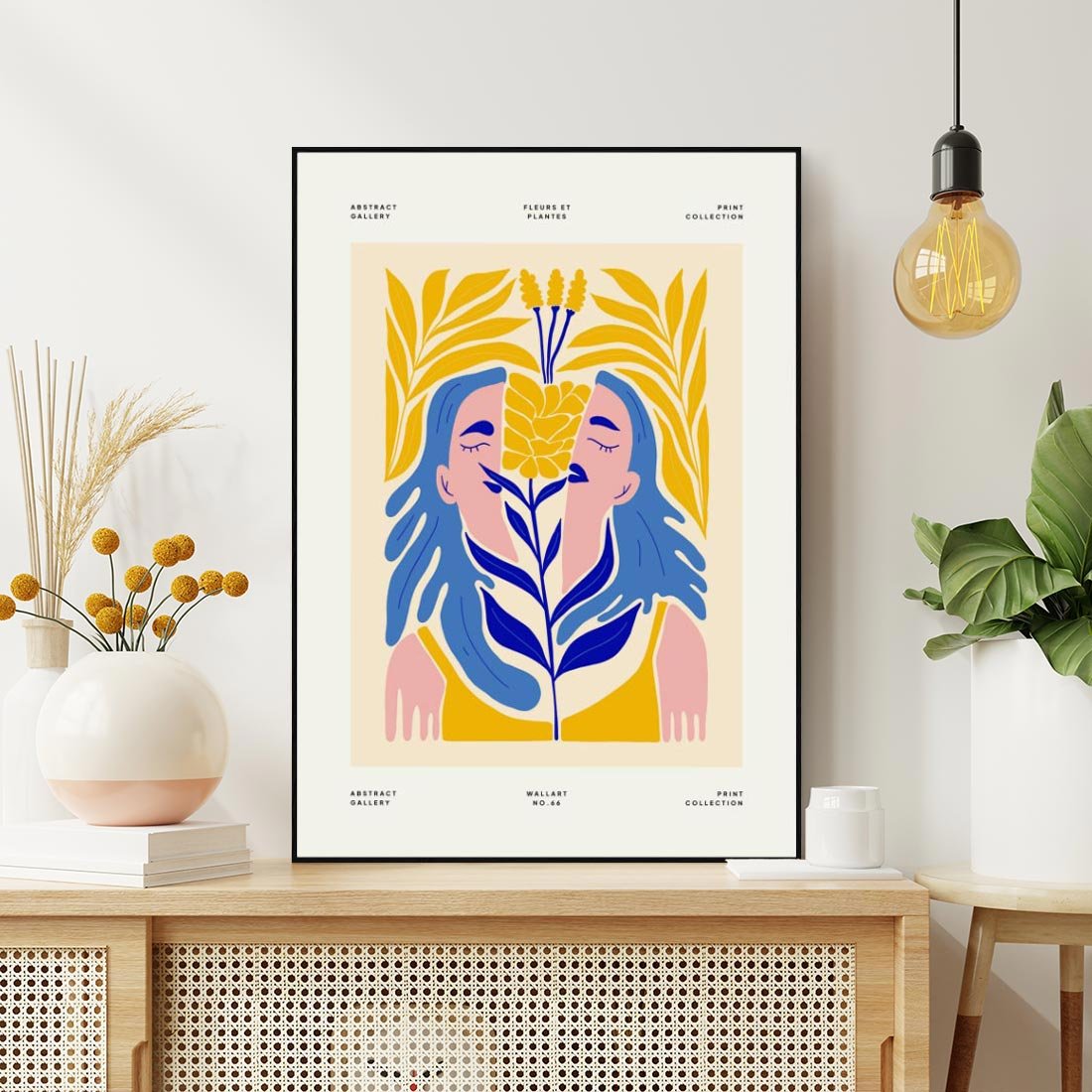 Obraz w ramie 70x100 - Roztopione Granice - nowoczesna sztuka, abstrakcja - rama czarna