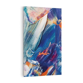 Obraz na płótnie 80x120 - Rytmy ukrytych pragnień - chaos i abstrakcja, plamy koloru