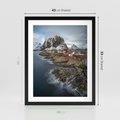 Plakat w ramie 40x50 - Skandynawia - górska odsłona - Skandynawia, góry - rama czarna