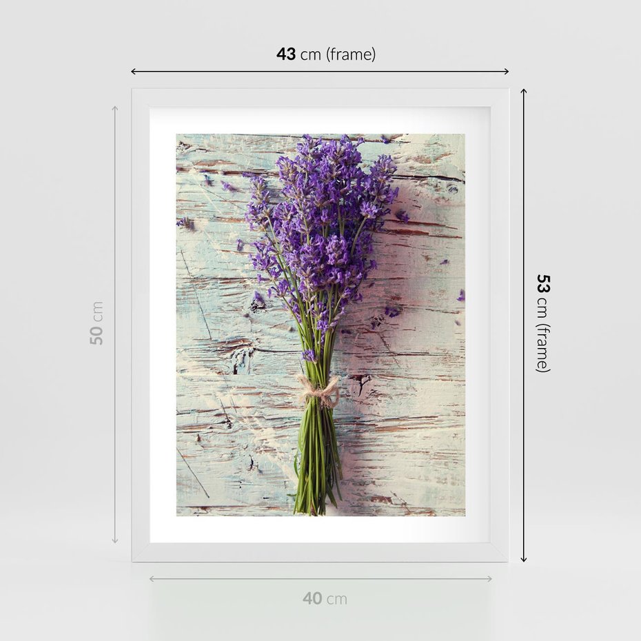 Plakat w ramie 40x50 - Kwiatowy bukiet pełen piękna - bukiet, kwiaty - rama biała