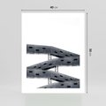 Plakat bez ramy 40x50 - Monochromatyczna Sztuka Nowoczesnych Budynków - architektura, nowoczesne formy