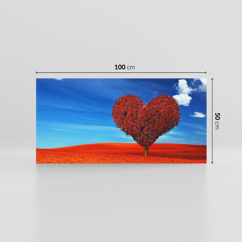Obraz na płótnie 100x50 - Drzewo serca: Połączenie z niebem - drzewo, serce