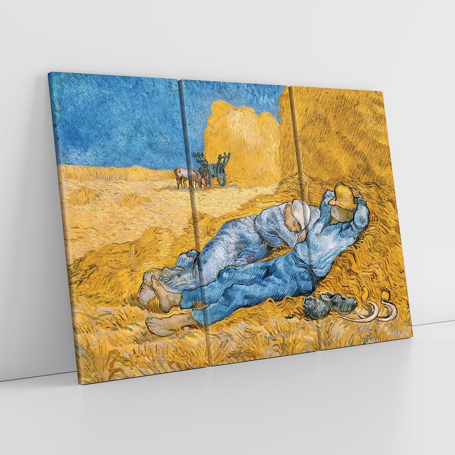 Obraz na płótnie 120x80 - "The Siesta " (1890) Vincent van Gogh - Reprodukcja - reprodukcja, obraz na płótnie