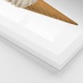 Plakat w ramie 50x70 - Rozkoszna Chłodząca Radość - lody, lód - rama biała