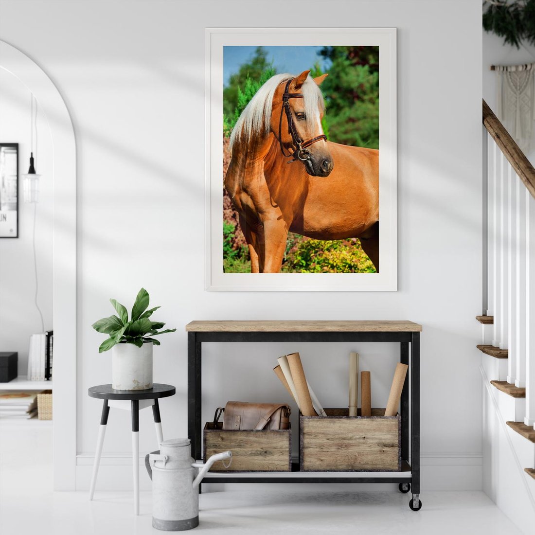 Plakat bez ramy 40x50 - Elegancki wierzchowiec - koń, portret