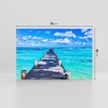 Obraz na płótnie 70x50 - Molo na Plaży Morza - molo, plaża
