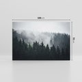 Obraz na płótnie 100x70 - Las w górach: mistyczna mgła - las, góry