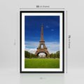 Plakat w ramie 50x70 - Eiffla: symbole Paryża - Eiffla, Paryż - rama czarna