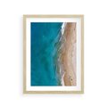 Plakat w ramie 30x40 - Spokój nad morzem - morze, plaża - rama drewno