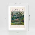 Plakat w ramie 30x40 - Gauguin: Reprodukcja i Typografia - Gauguin, reprodukcja - rama biała