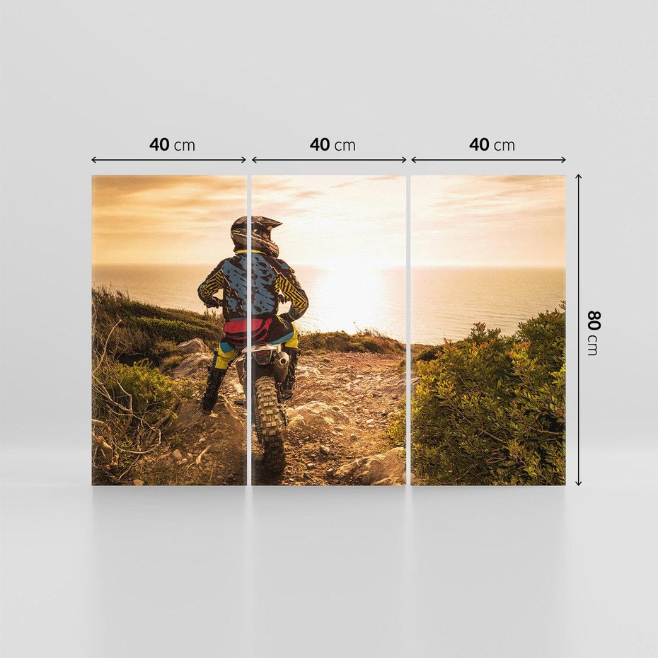 Obraz na płótnie 120x80 - Pasja i Dynamika - motocykl, cross