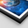 Plakat w ramie 40x50 - Planeta w nieskończoności - ziemia, kosmos - rama czarna