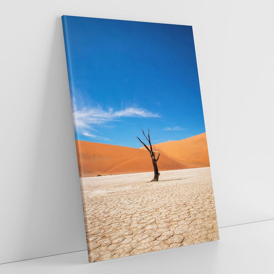 Obraz na płótnie 80x120 - Słońce i Suche Drzewo - pustynia, suche